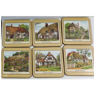 Pimpernel Coasters Set Of 6 In Box English Cottages Made In England